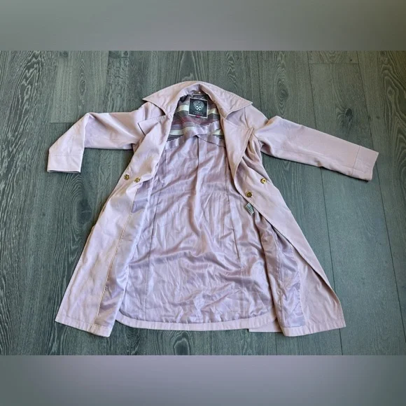 Vince Camuto Belted Trench in Dusty Pink Size Small - Picture 8 of 10